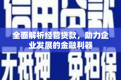 大里全面解析经营贷款，助力企业发展的金融利器