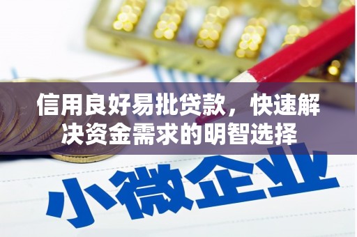 大里信用良好易批贷款，快速解决资金需求的明智选择