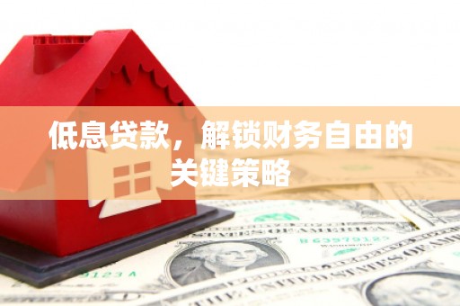大里低息贷款，解锁财务自由的关键策略