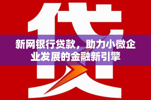 大里新网银行贷款，助力小微企业发展的金融新引擎