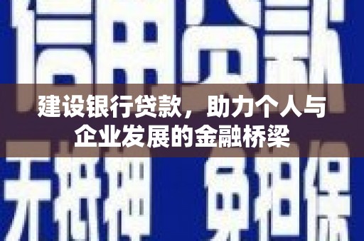 大里建设银行贷款，助力个人与企业发展的金融桥梁