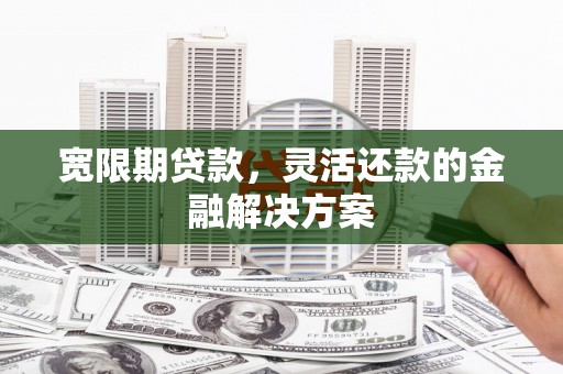 大里宽限期贷款，灵活还款的金融解决方案