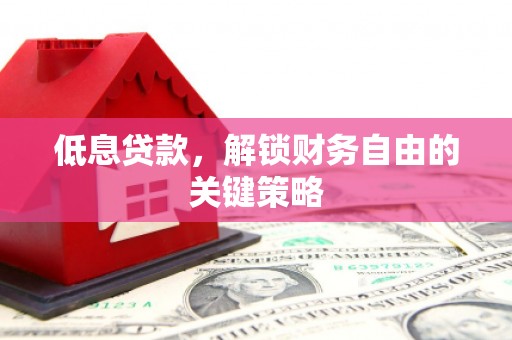 大里低息贷款，解锁财务自由的关键策略