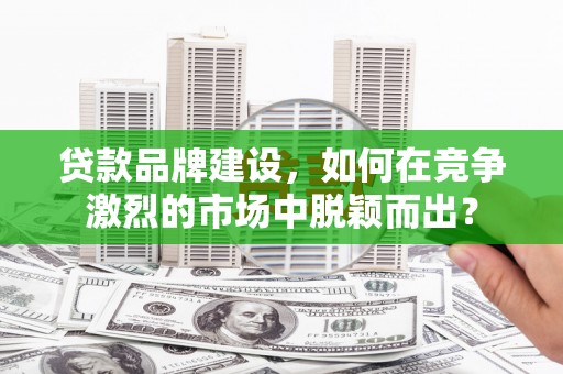 大里贷款品牌建设，如何在竞争激烈的市场中脱颖而出？
