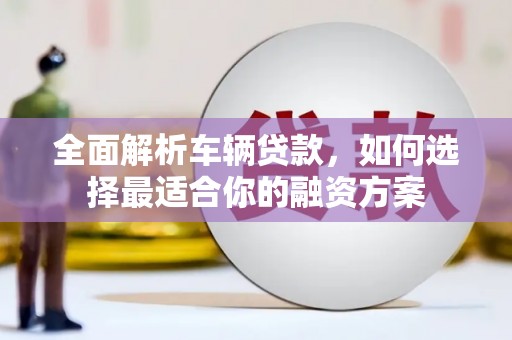 大里全面解析车辆贷款，如何选择最适合你的融资方案