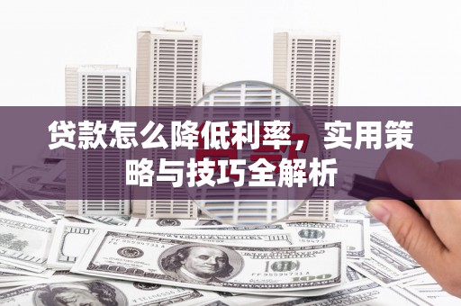 大里贷款怎么降低利率，实用策略与技巧全解析