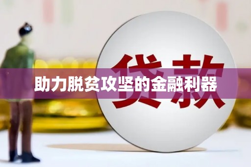 大里助力脱贫攻坚的金融利器