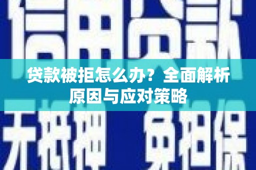 大里贷款被拒怎么办？全面解析原因与应对策略