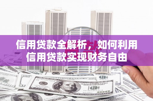 大里信用贷款全解析，如何利用信用贷款实现财务自由