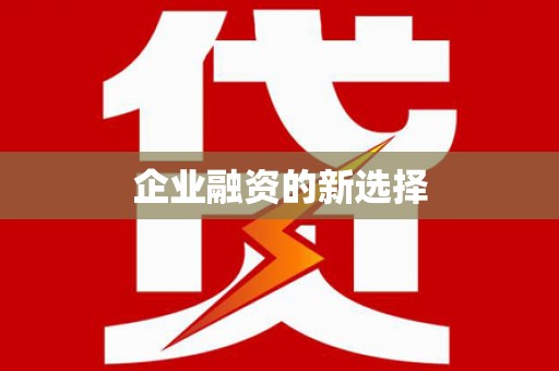 大里企业融资的新选择