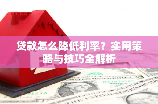 大里贷款怎么降低利率？实用策略与技巧全解析